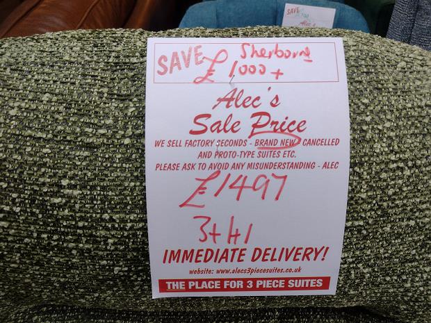 Sofa #9022 at Alec's clearance warehouse, Bolton