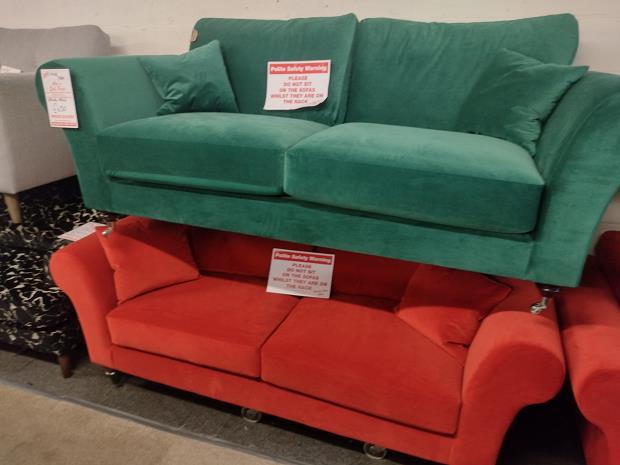 Sofa #8919 at Alec's clearance warehouse, Bolton