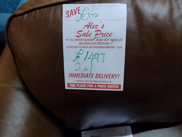 Sofa #9024 at Alec's clearance warehouse, Bolton