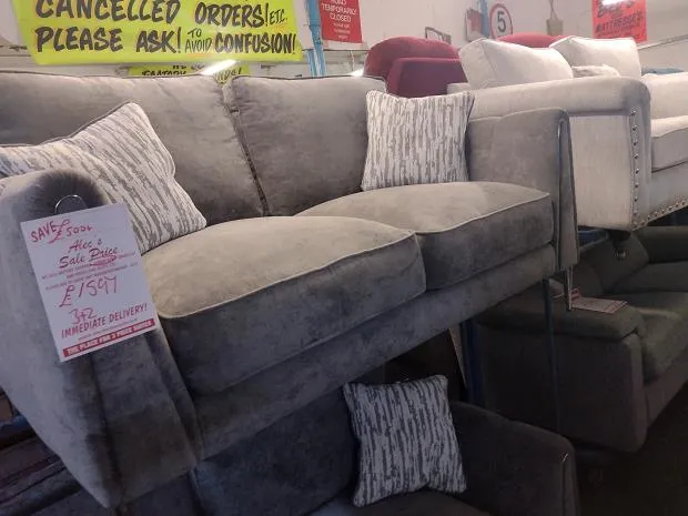 Sofa #8859 at Alec's clearance warehouse, Bolton