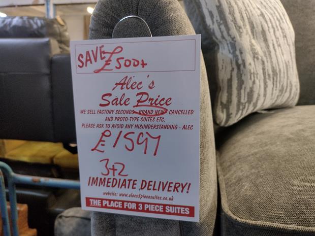 Sofa #9002 at Alec's clearance warehouse, Bolton