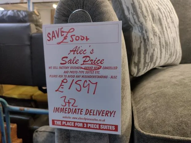 Sofa #8842 at Alec's clearance warehouse, Bolton
