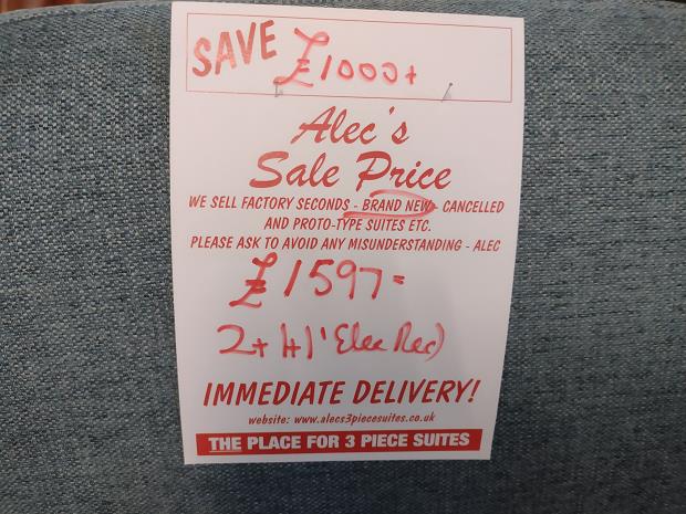 Sofa #8983 at Alec's clearance warehouse, Bolton