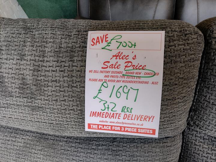 Sofa #9903 at Alec's clearance warehouse, Bolton