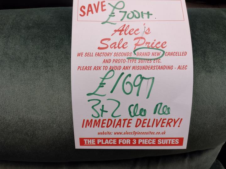 Sofa #9763 at Alec's clearance warehouse, Bolton