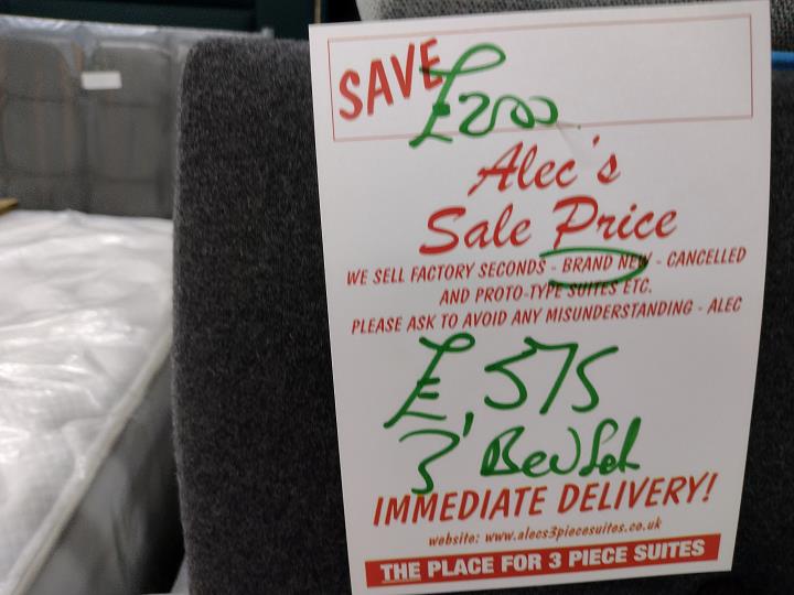 Sofa #9761 at Alec's clearance warehouse, Bolton