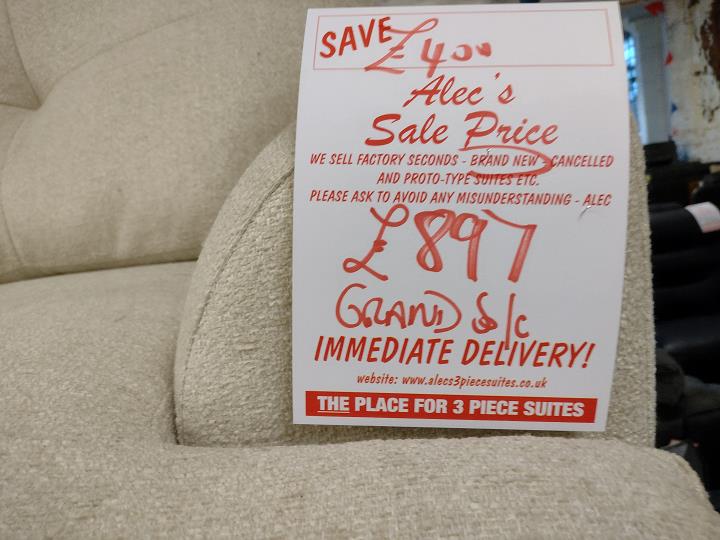 Sofa #9872 at Alec's clearance warehouse, Bolton