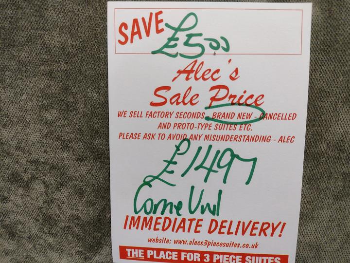 Sofa #9858 at Alec's clearance warehouse, Bolton