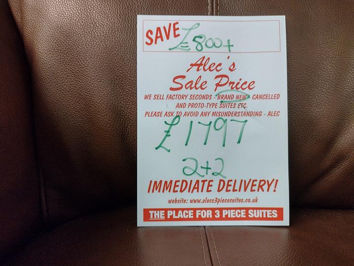 Sofa #9848 at Alec's clearance warehouse, Bolton