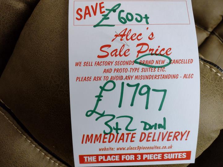 Sofa #9842 at Alec's clearance warehouse, Bolton