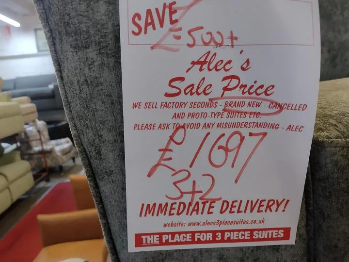Sofa #9456 at Alec's clearance warehouse, Bolton