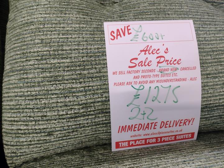 Sofa #9544 at Alec's clearance warehouse, Bolton