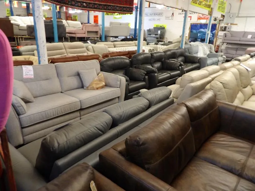 Sofa #7066 at Alec's clearance warehouse, Bolton