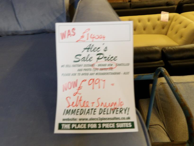Sofa #7169 at Alec's clearance warehouse, Bolton