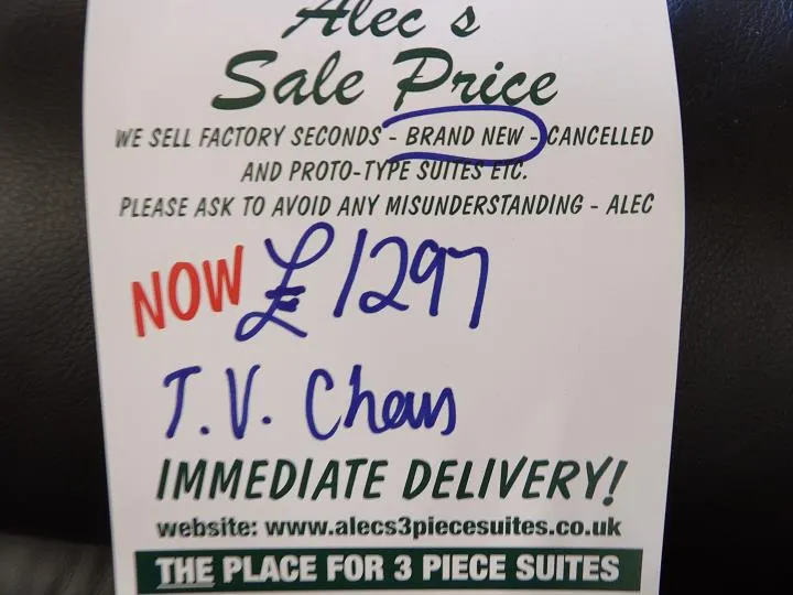 Sofa #7413 at Alec's clearance warehouse, Bolton
