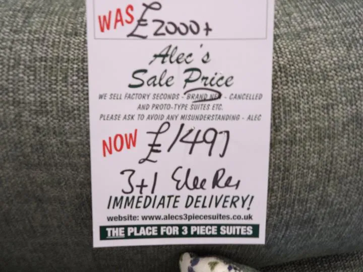 Sofa #7391 at Alec's clearance warehouse, Bolton