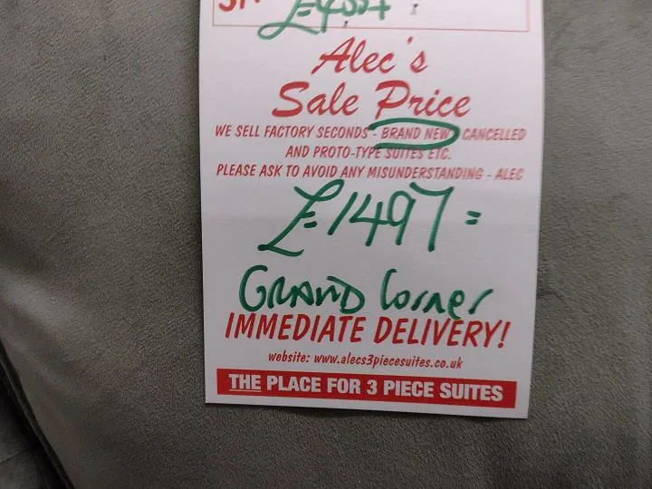 Sofa #10288 at Alec's clearance warehouse, Bolton
