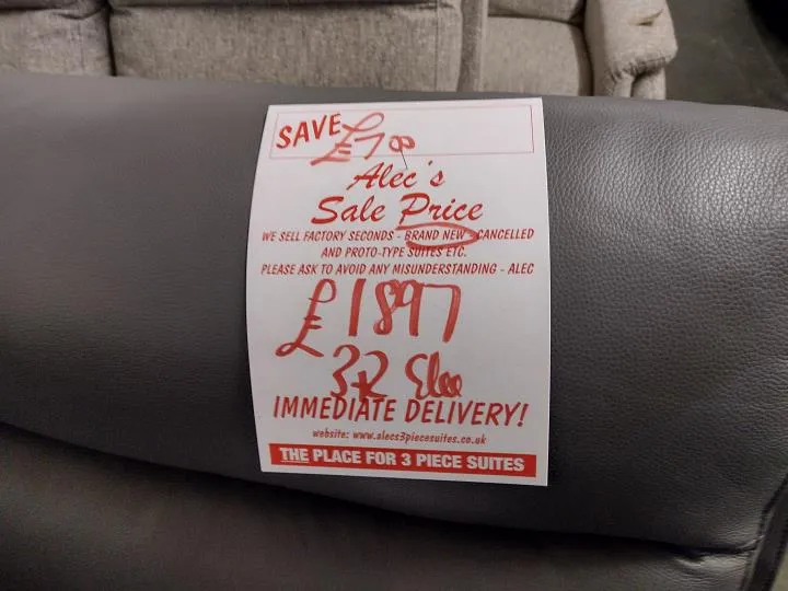 Sofa #10133 at Alec's clearance warehouse, Bolton