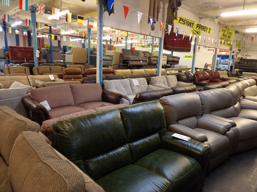 Sofa #1725 at Alec's clearance warehouse, Bolton