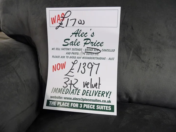 Sofa #4157 at Alec's clearance warehouse, Bolton