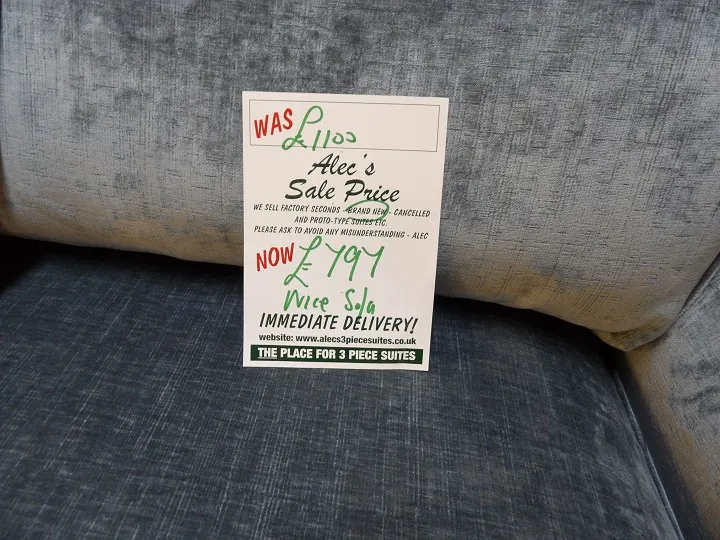 Sofa #4147 at Alec's clearance warehouse, Bolton