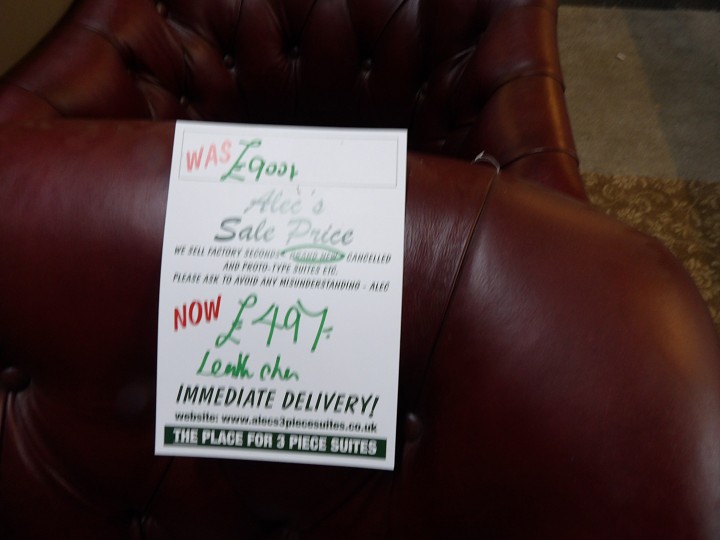 Sofa #4257 at Alec's clearance warehouse, Bolton