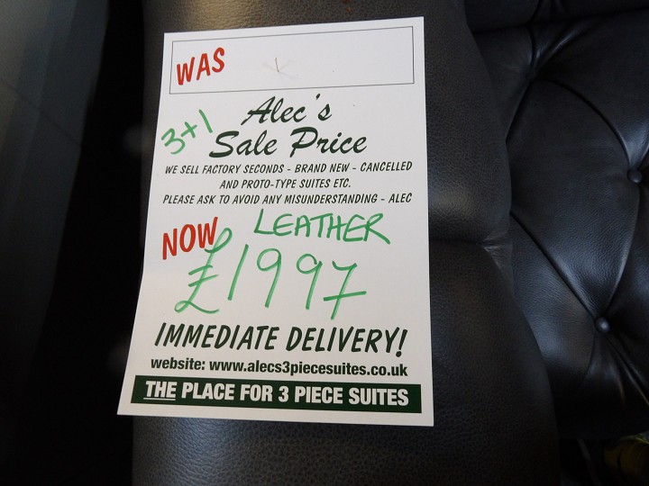 Sofa #4246 at Alec's clearance warehouse, Bolton