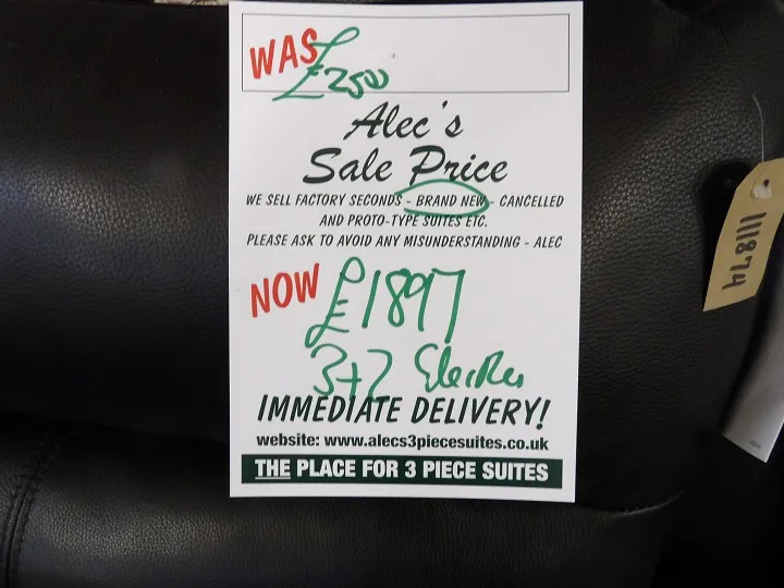 Sofa #4418 at Alec's clearance warehouse, Bolton