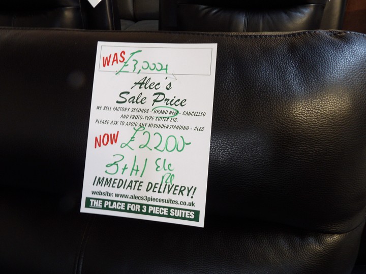 Sofa #4525 at Alec's clearance warehouse, Bolton