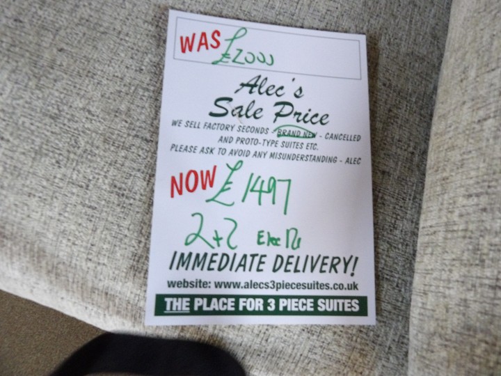 Sofa #4515 at Alec's clearance warehouse, Bolton