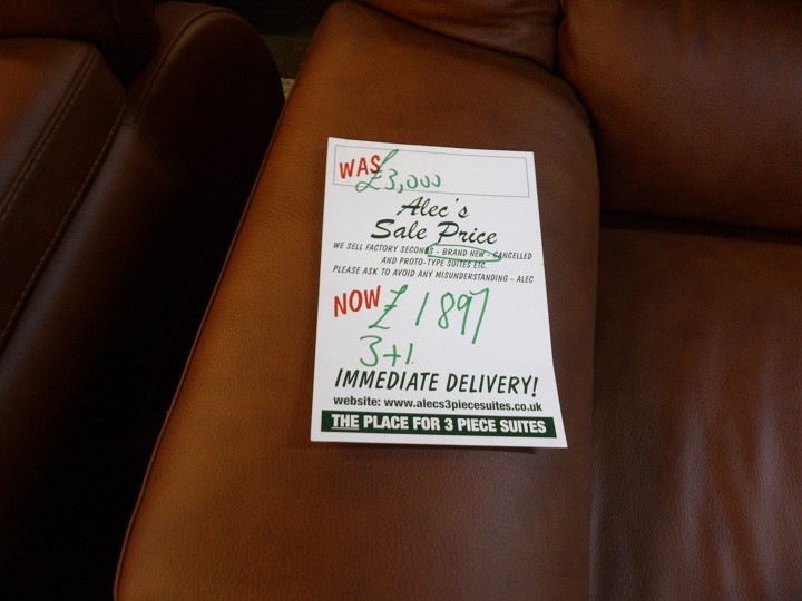 Sofa #3821 at Alec's clearance warehouse, Bolton