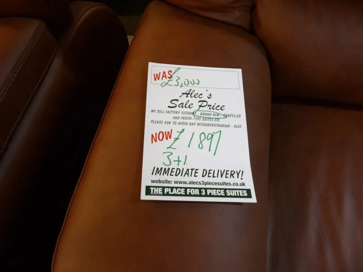 Sofa #3680 at Alec's clearance warehouse, Bolton