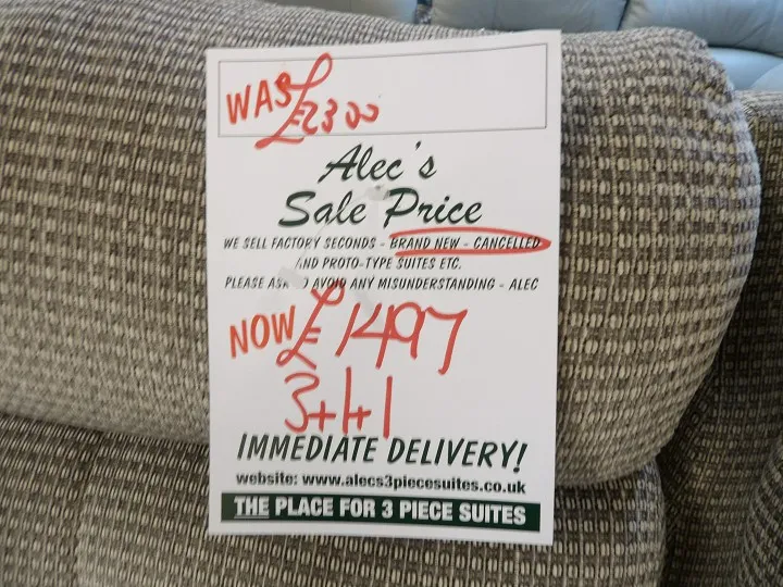 Sofa #308 at Alec's clearance warehouse, Bolton