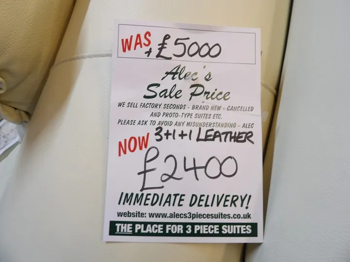 Sofa #288 at Alec's clearance warehouse, Bolton