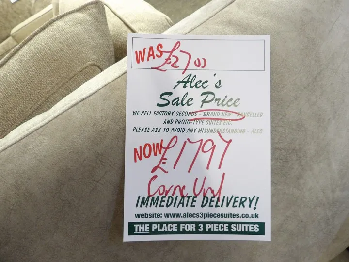 Sofa #273 at Alec's clearance warehouse, Bolton