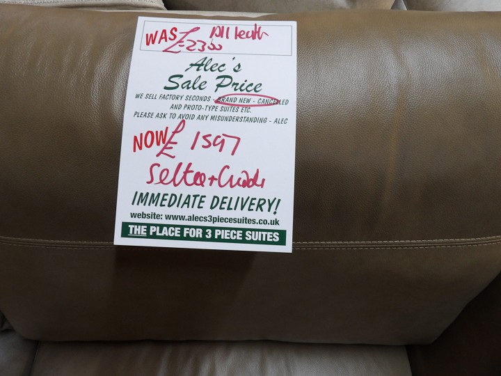 Sofa #509 at Alec's clearance warehouse, Bolton