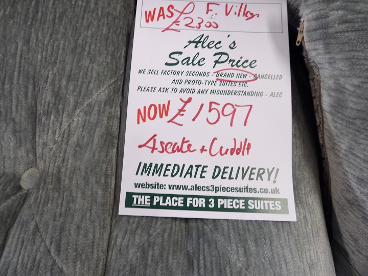 Sofa #489 at Alec's clearance warehouse, Bolton