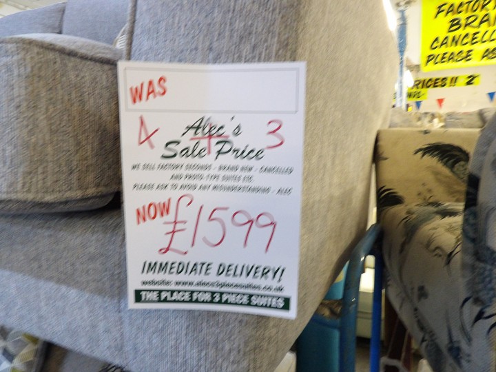 Sofa #446 at Alec's clearance warehouse, Bolton