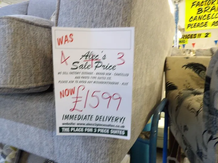 Sofa #220 at Alec's clearance warehouse, Bolton