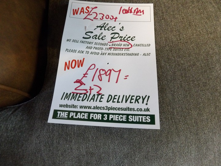 Sofa #440 at Alec's clearance warehouse, Bolton