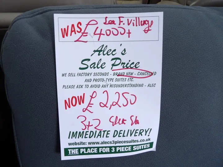 Sofa #89 at Alec's clearance warehouse, Bolton