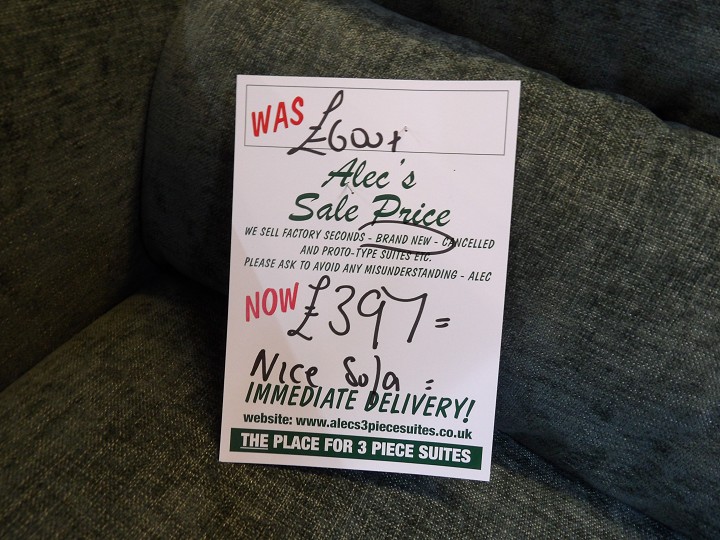 Sofa #182 at Alec's clearance warehouse, Bolton