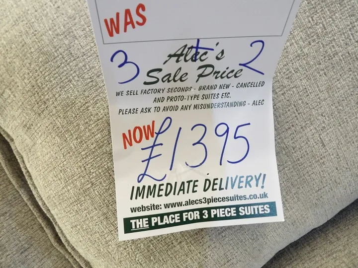 Sofa #61 at Alec's clearance warehouse, Bolton