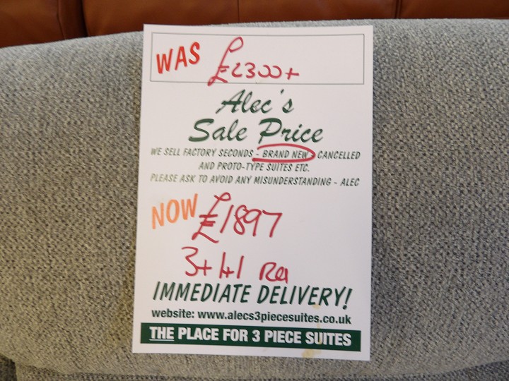 Sofa #122 at Alec's clearance warehouse, Bolton