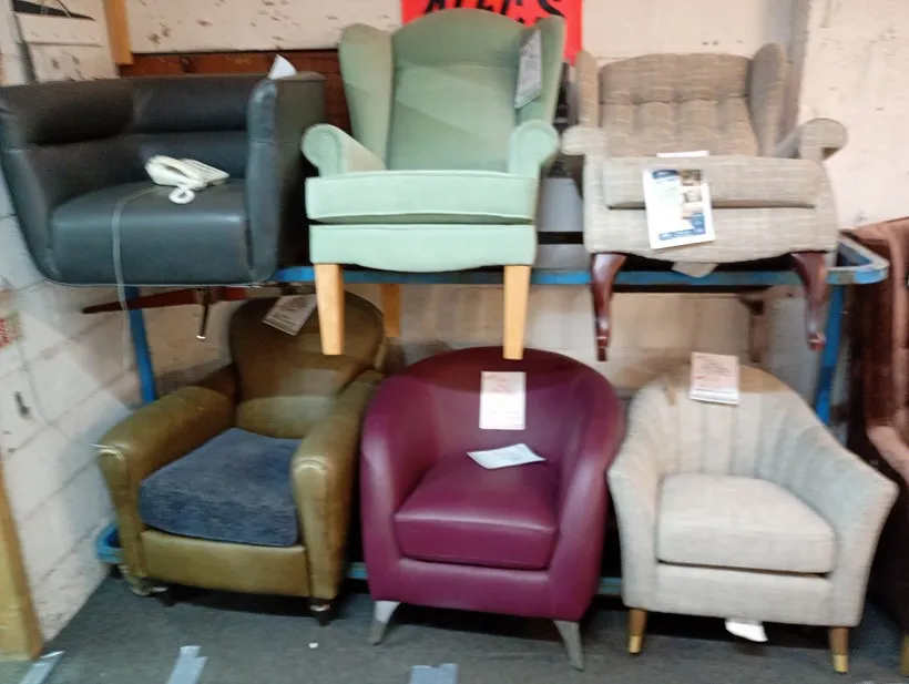 Sofa in stock at Alec's, ready for delivery to Warrington