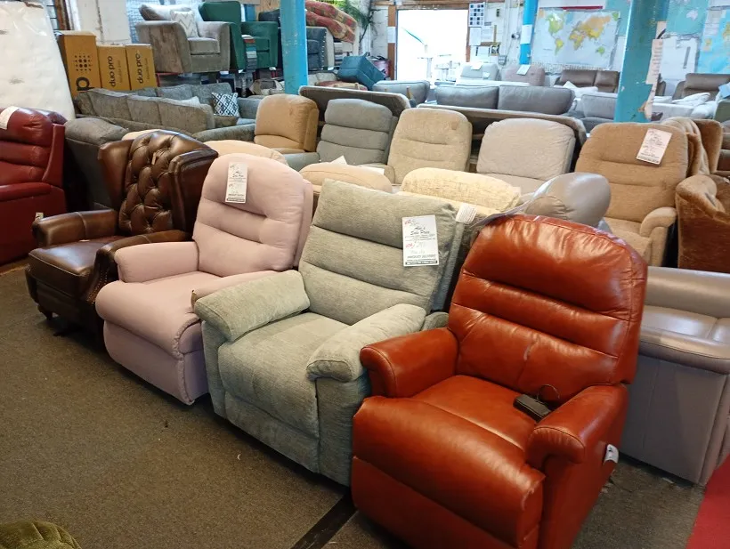 Sofa in stock at Alec's, ready for delivery to Warrington