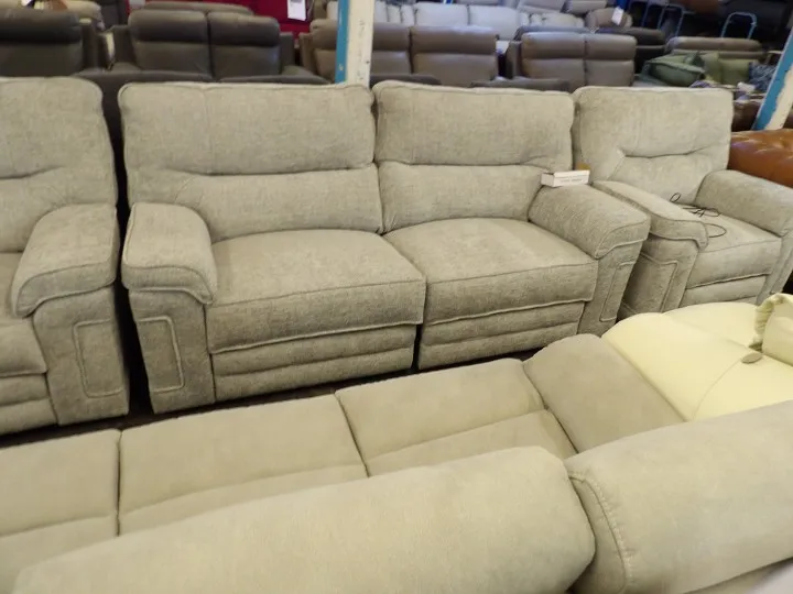 3+2 Light Beige Fabric Recliner Sofa Set