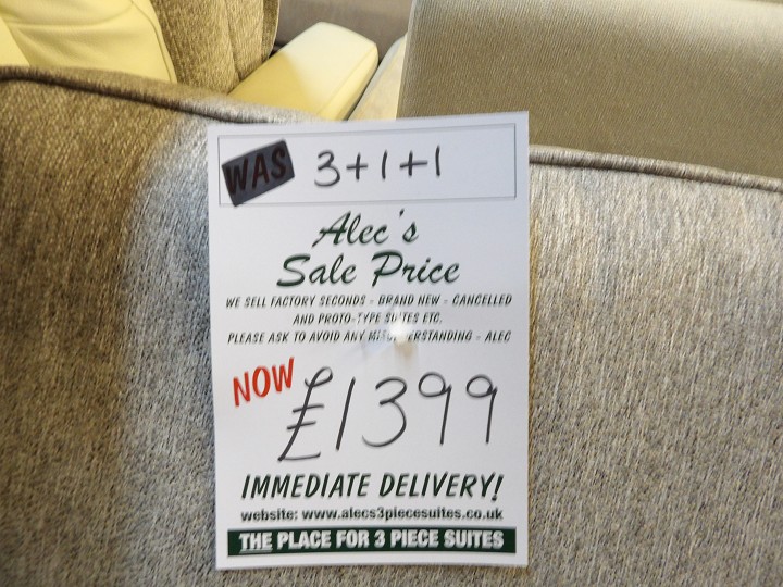 Sofa #1254 at Alec's clearance warehouse, Bolton