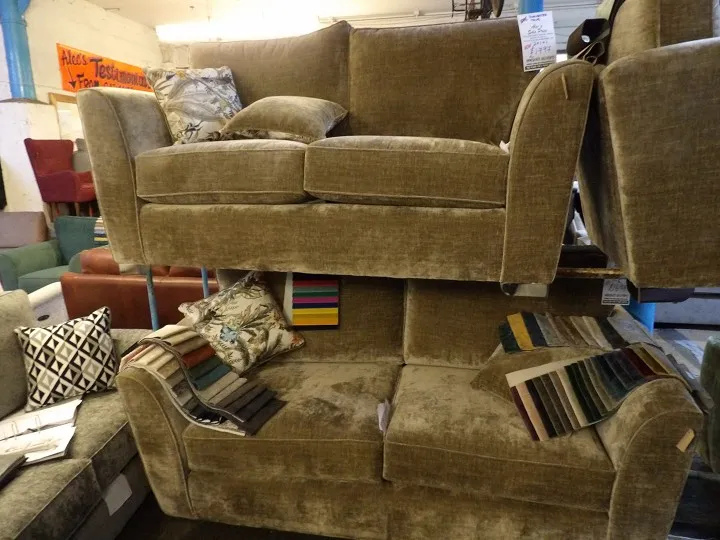 3+2 Olive Fabric Sofa Set