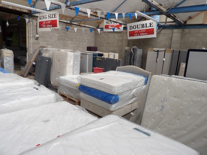 King size, double and single beds and mattresses at Alec's clearance bed warehouse in Bolton